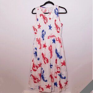 NWT JCrew Smocked Lobster Dress